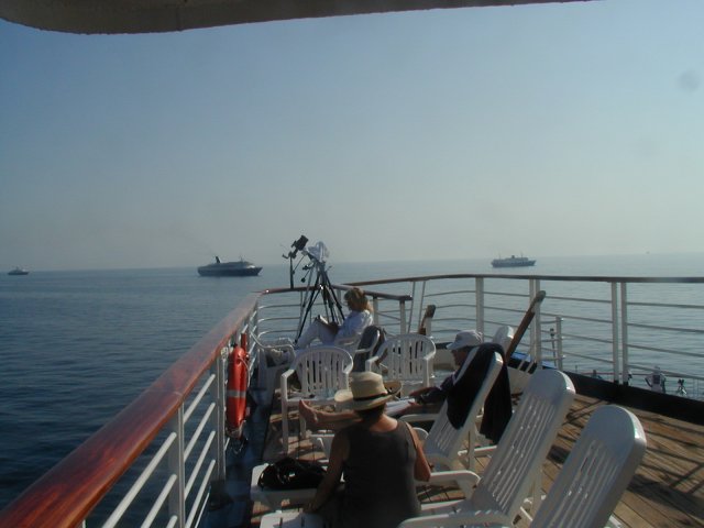 Ships at the Eclipse Site